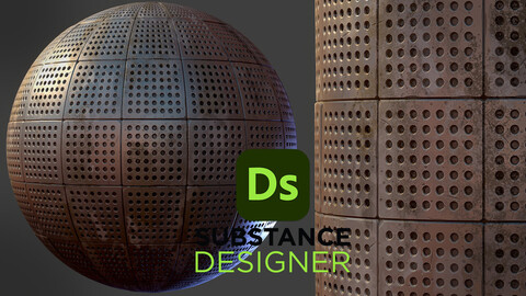 Stylized Industrial Grate - Substance 3D Designer