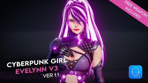 Cyberpunk Real-time Female - Evelynn V3