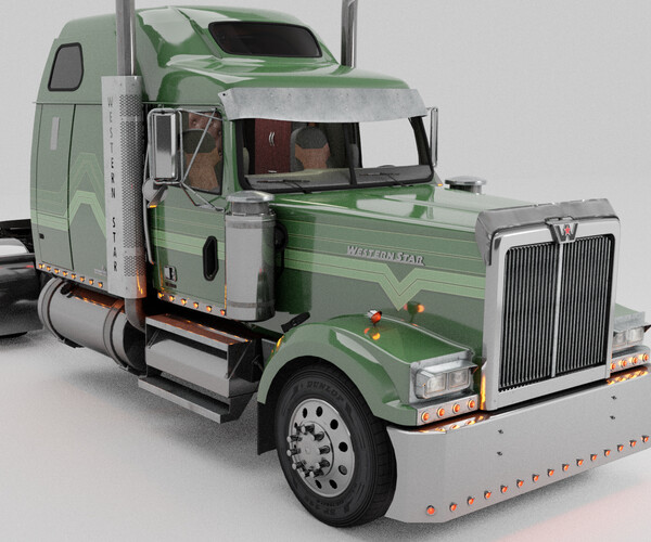 ArtStation - Western Star 4900 EX Semi Truck | Game Assets