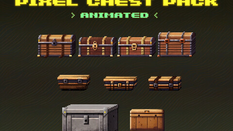 Pixel Art Chest Pack - Animated
