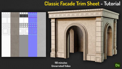 Classic Facade Trim Sheet in Substance Designer Tutorial