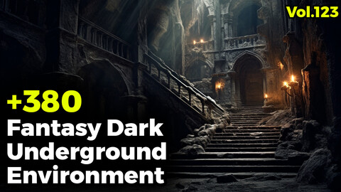 +380 Fantasy Dark Underground Environment (4k) | Vol_123