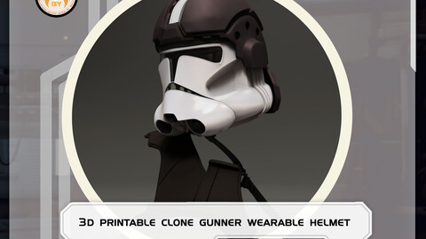 Star Wars 3D Printable Wearable Clone Gunner Helmet Cosplay Costume