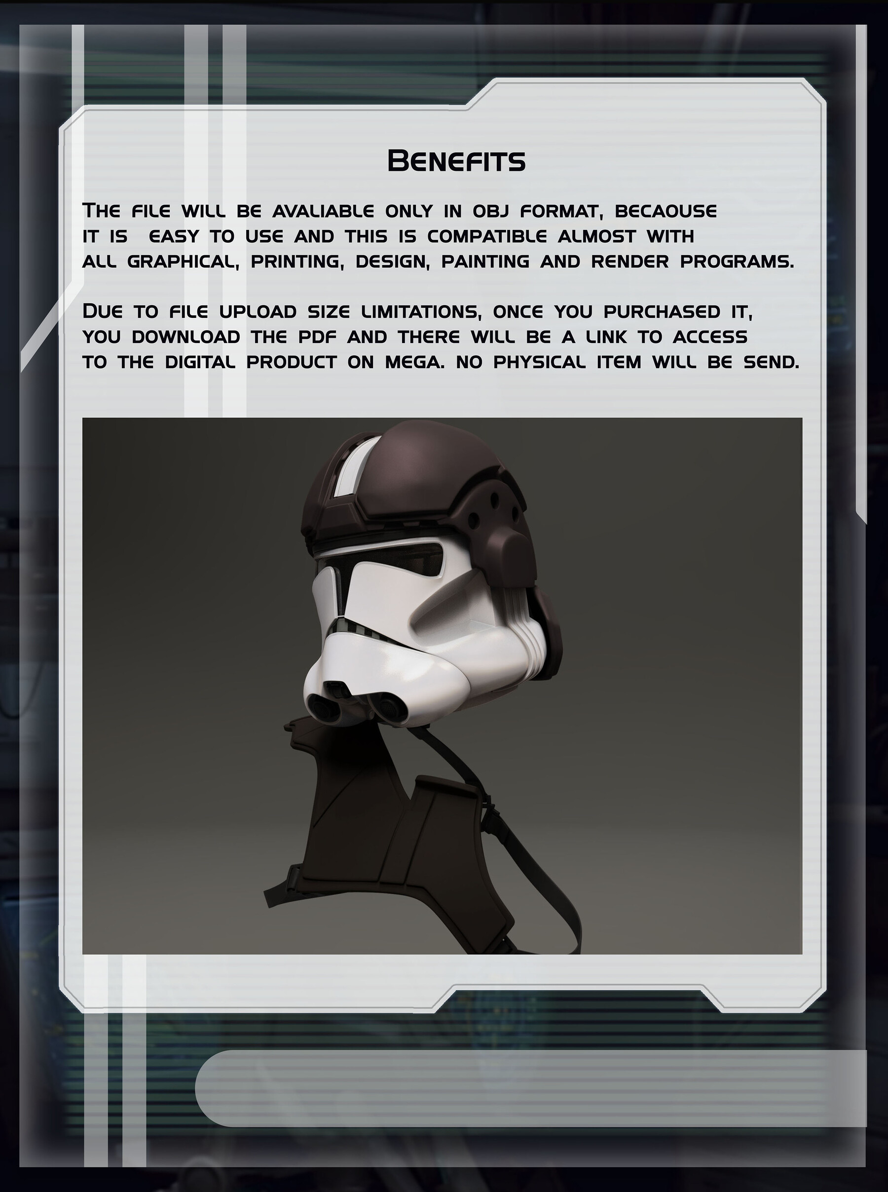 Star Wars Phase One Clone Trooper Helmets Digital Printable PDF