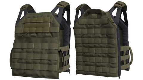 Military Plate Carrier Bulletproof Vest Crye JPG 2.0 (Marvelous Designer / Clo 3D project+OBJ)