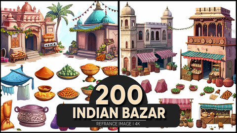 Indian Bazar 4K Reference/Concept Images