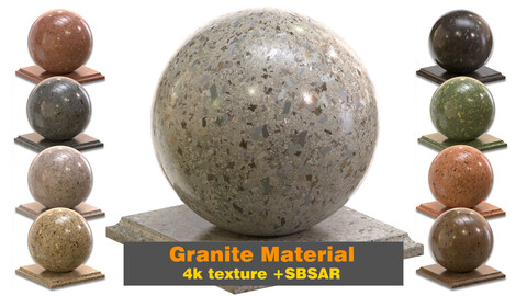 Granite stone 4K PBR texture + SBSAR