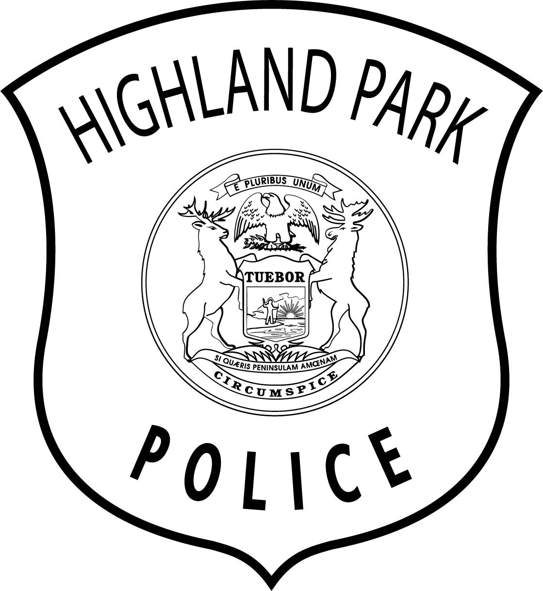 Artstation - Highland Park Michigan Police Patch Vector File Black 