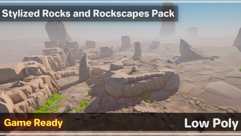 Stylized Rocks and Rockscape Pack - Low Poly