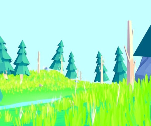 ArtStation - Game Ready Nature Stylized Low Poly 3D Game Environment ...