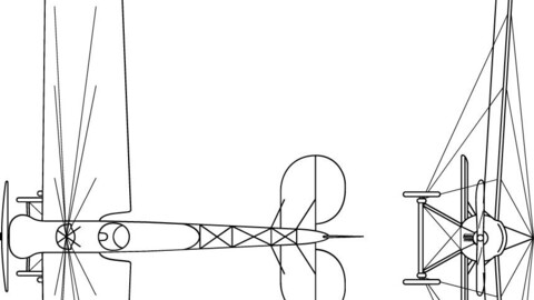 Caproni Ca.16 3-view-svg vector file