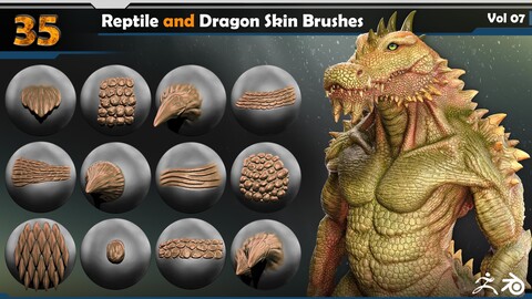 Reptile and Dragon Skin Brushes  Vol 07