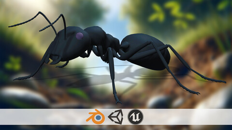 Insect Garden Mighty VR Myrmidon 3D Ant Mode Low-poly 3D model
