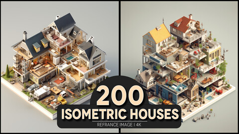 Isometric Houses 4K Reference/Concept Images