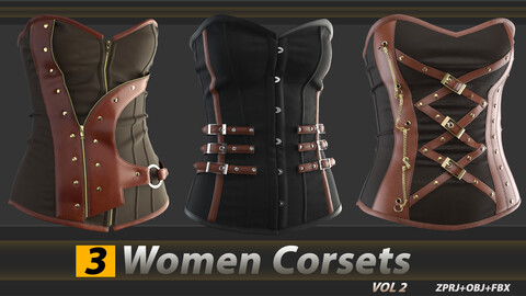 3 Women Corsets (ZPRJ+OBJ+FBX) - VOL 2