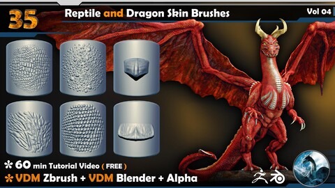 Reptile and Dragon Skin Brushes  Vol 04