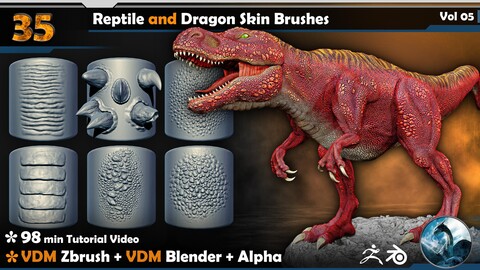 Reptile and Dragon Skin Brushes  Vol 05