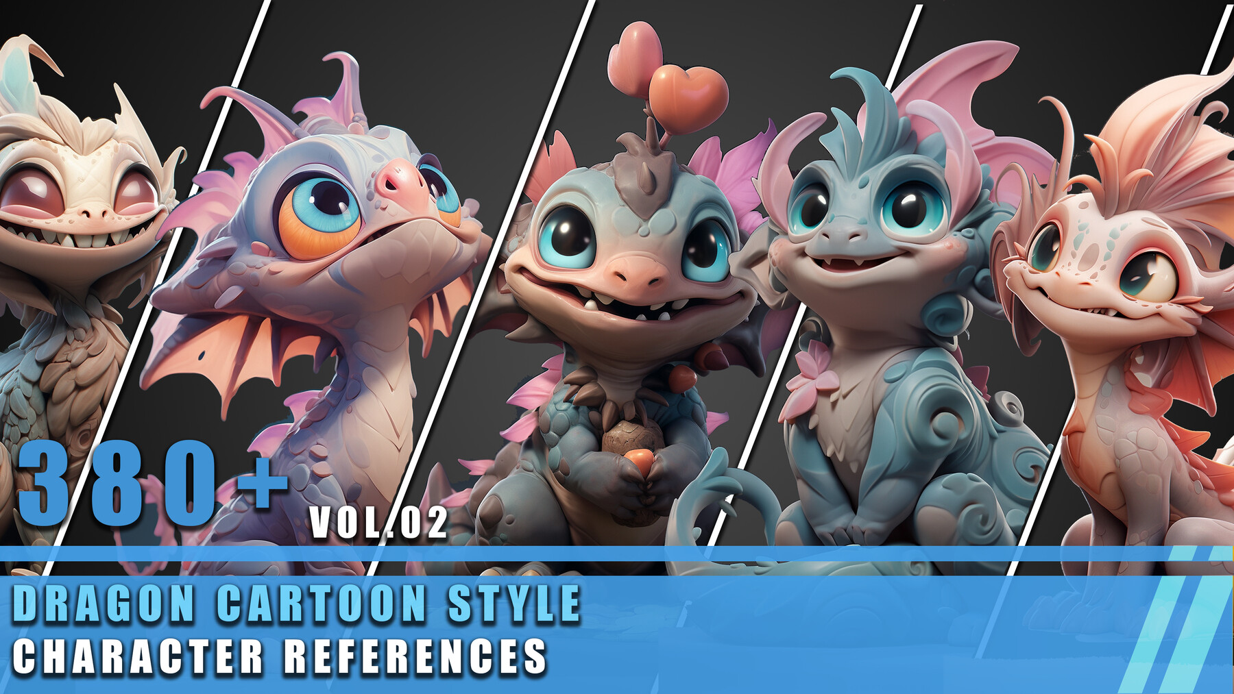 ArtStation - 380+ Dragon Cartoon Style - Character References Vol.02 ...