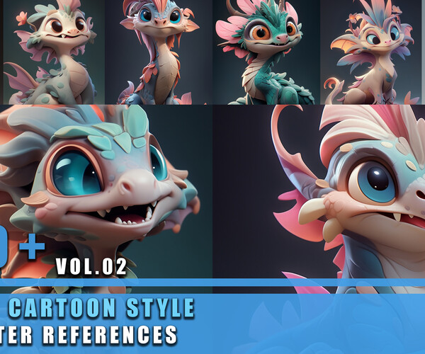 ArtStation - 380+ Dragon Cartoon Style - Character References Vol.02 ...