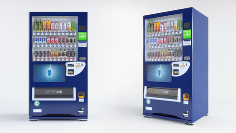 Japanese Vending Machine 30 Button 3D model