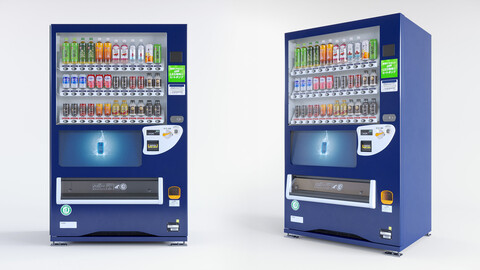 Japanese Vending Machine 36 Button 3D model