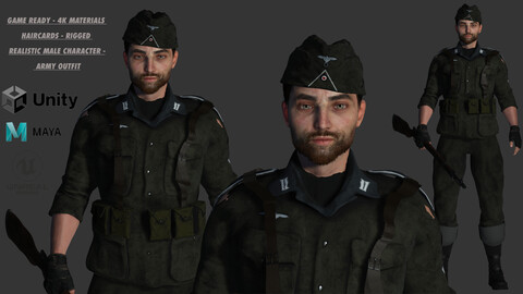 AAA 3D REALISTIC MALE CHARACTER - MILITARY / ARMY OUTFIT