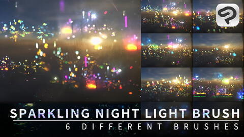 Sparkling Night Light Brushes for ClipStudioPaint/36 PNG images