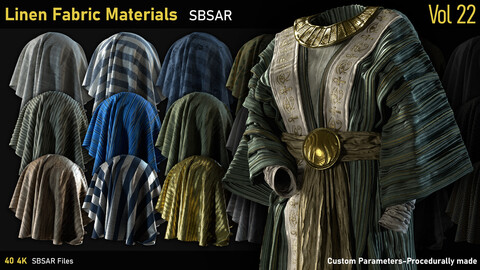 40 Linen Fabric Materials-Vol22-SBSAR