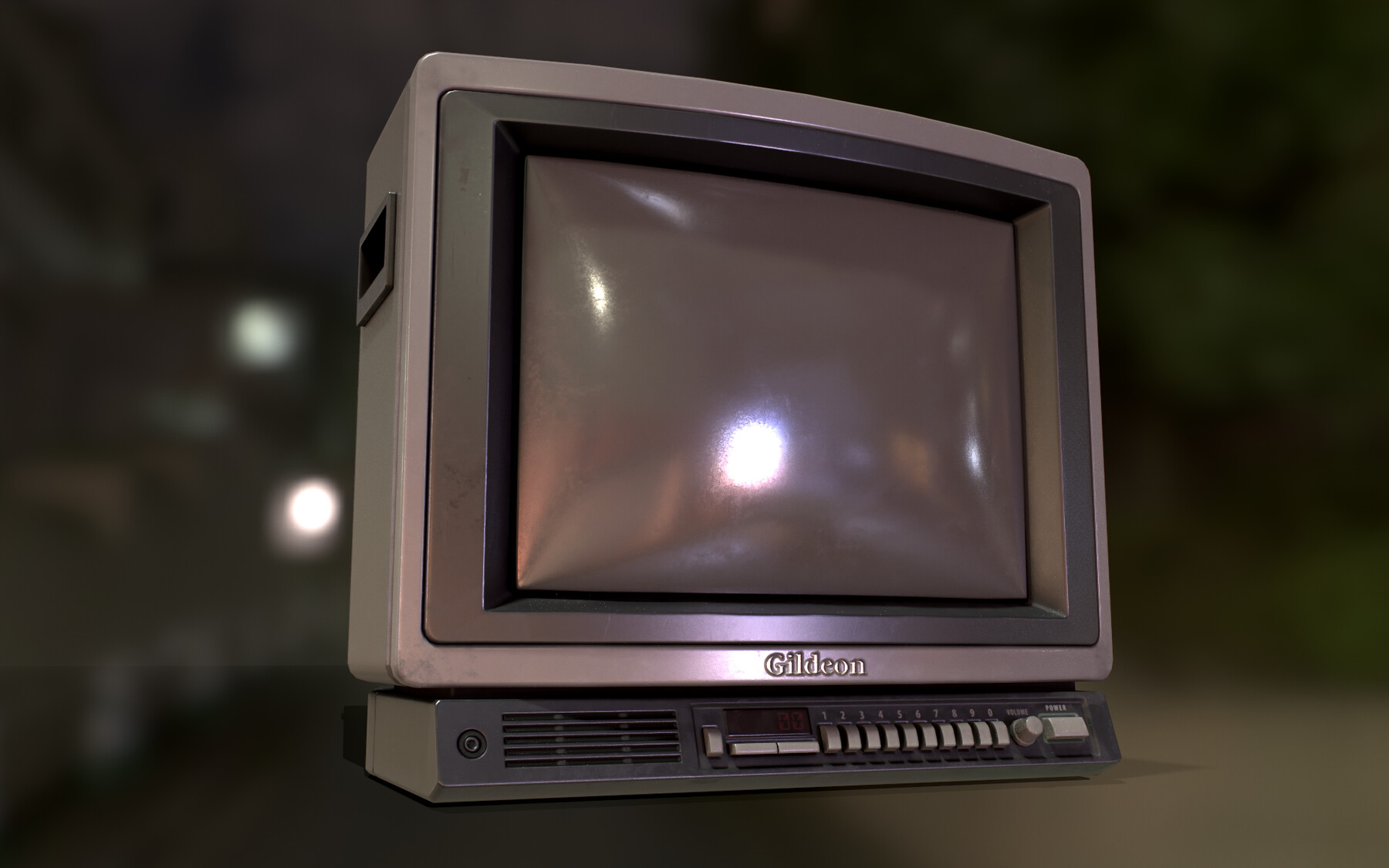 Retro Television from 80s Low-poly 3d model