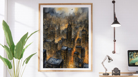 Batman - Gotham City A Crime City, sin city, Vintage City, Dark Theme