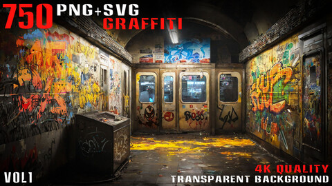 750 PNG-SVG Graffiti - Vol.1