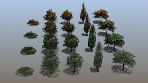 Real Time Trees Low-poly 3D model