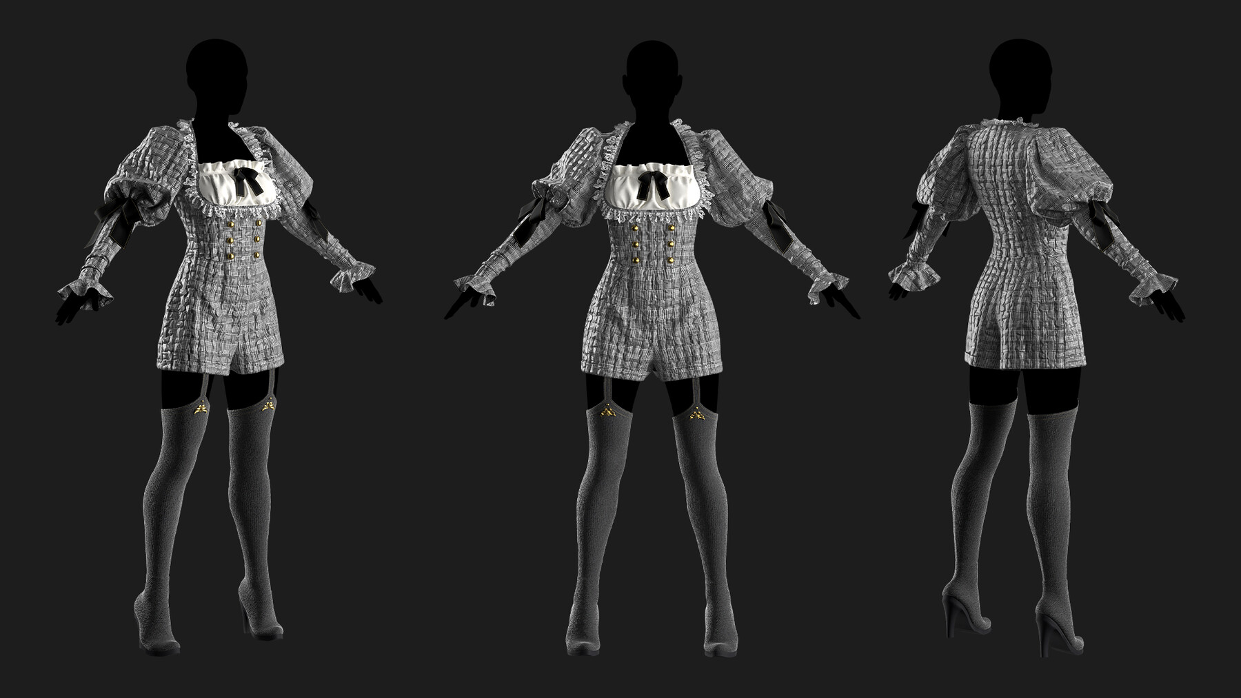 ArtStation - Female Outfit / Marvelous Designer/Clo3D Project File ...