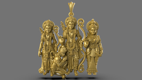 Ramparivar pendant (38-mm) 3D-print model file