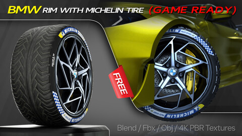 Bmw Rim With Michelin Tire (Free)