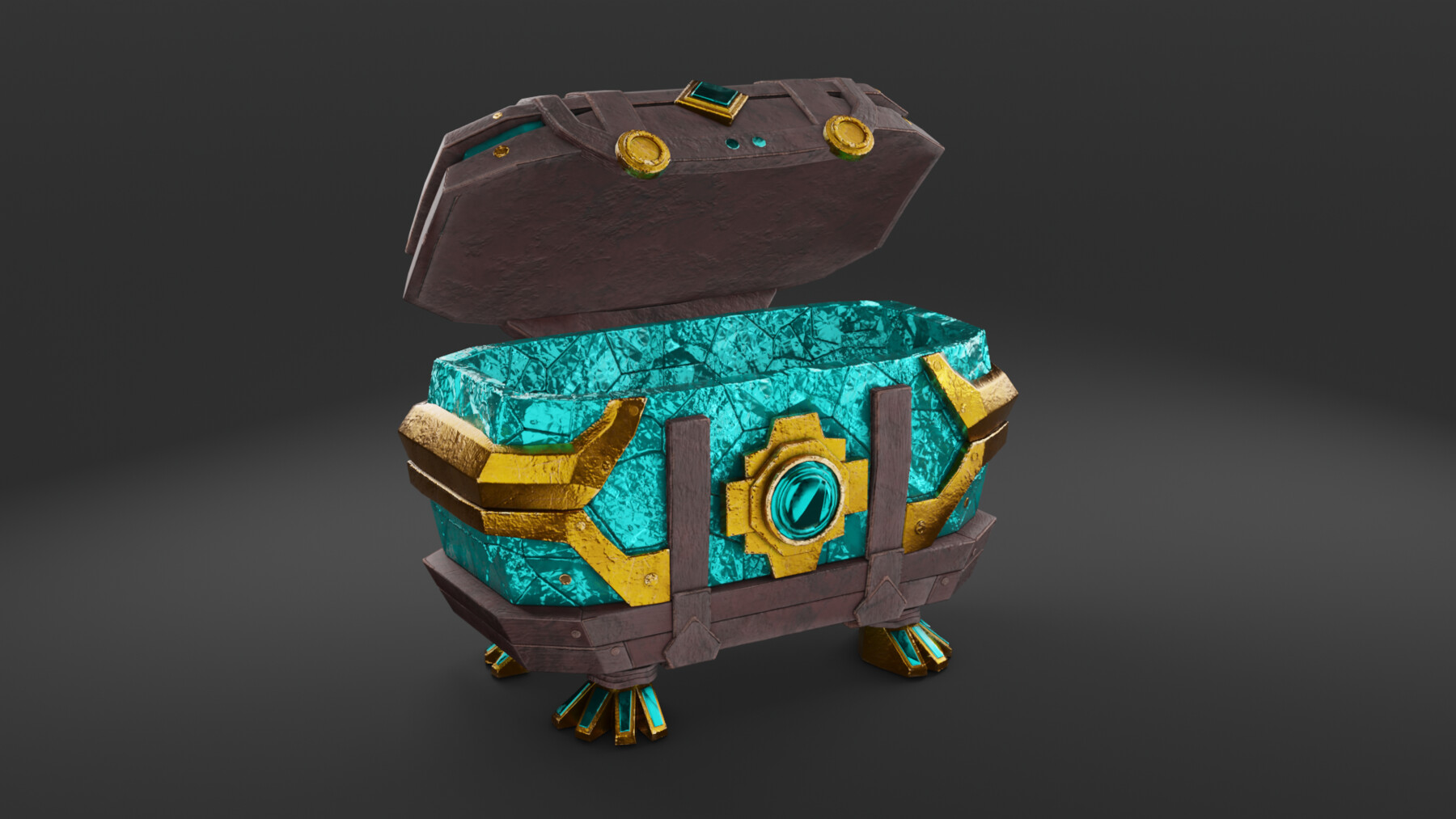 Artstation - Magic Treasure Chest Low-poly Pbr 3d Model 