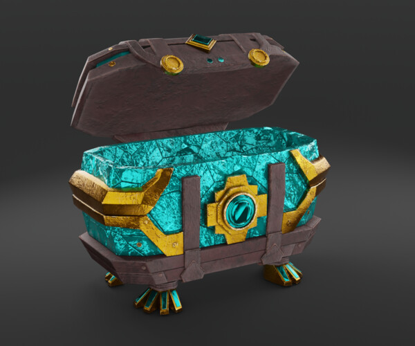 ArtStation - Magic Treasure Chest Low-poly PBR 3D model | Game Assets