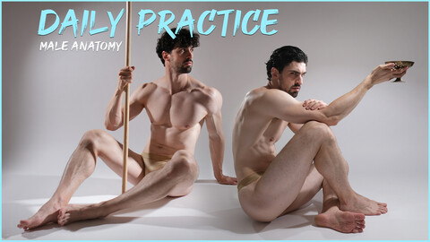 Daily Practice- Male Anatomy-Photo Reference Pack For Artists 463 JPEGs