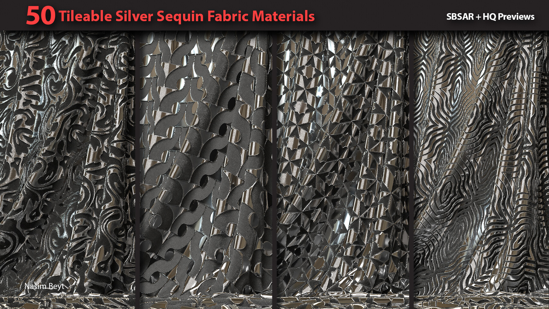 Silver Sequins PBR Texture