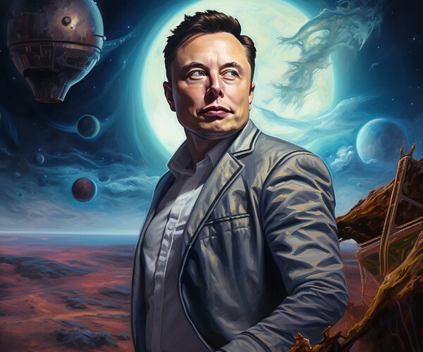 ArtStation - ELON MUSK --mOOn [ai art] | Artworks