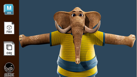 Cartoon Elephant  Model