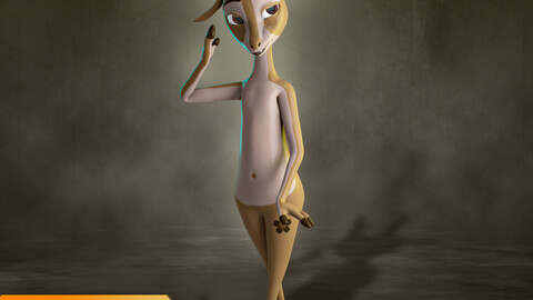 Stylized Deer Rigged