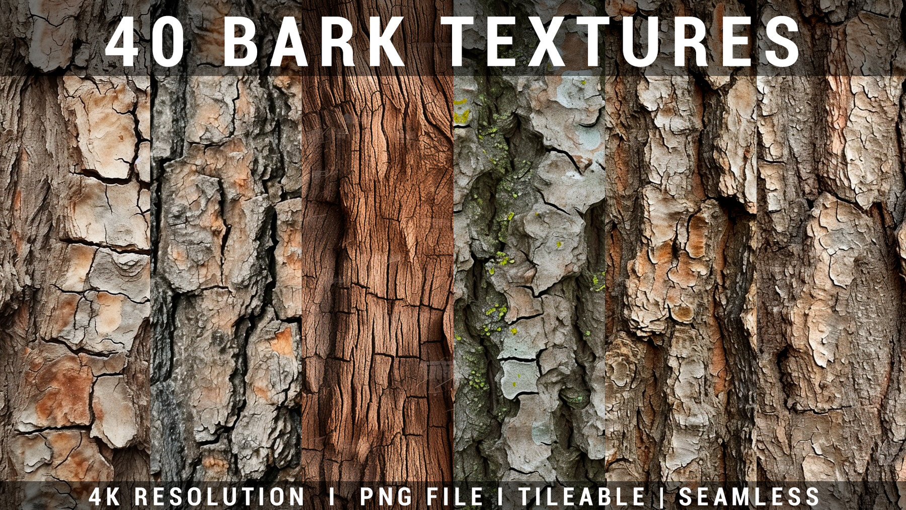 ArtStation - 40 Bark Textures | Tileable / Seamless | Artworks