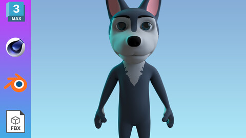 Stylized Young Wolf Model