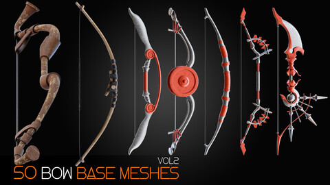 50 Bow Base Meshes - Vol-2