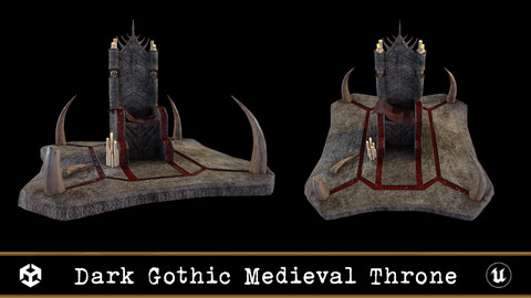 Dark Gothic Medieval Throne