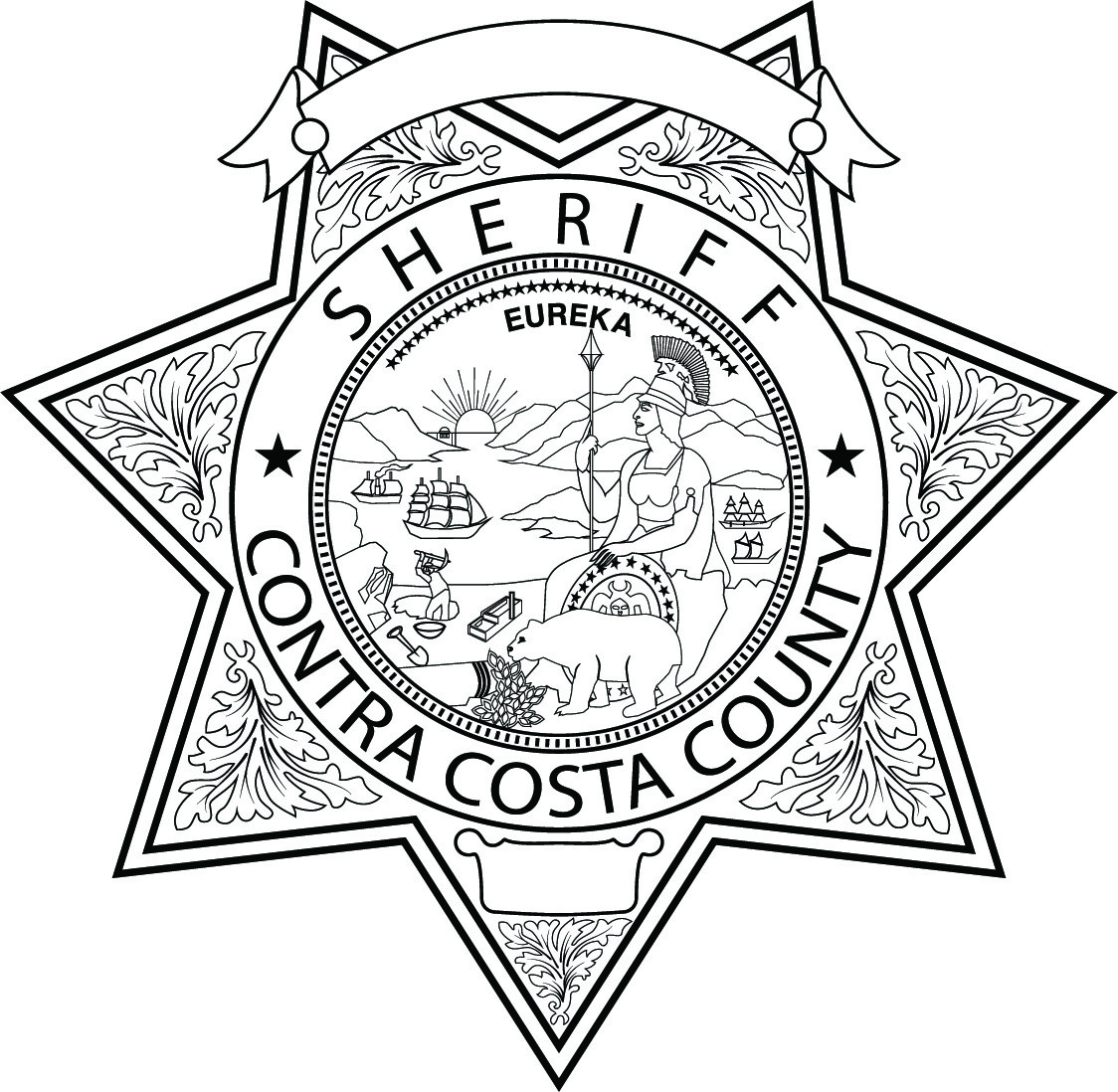 ArtStation - Contra Costa County, California, Sheriff Badge Blank ...