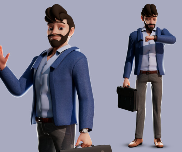 ArtStation - Cartoon Man Rigged | Resources