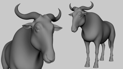 Wildebeest  - Topology + UV map