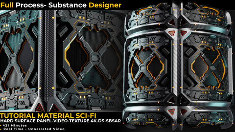Tutorial Hard Surface Panel Sci-Fi-Substance Designer Vol.03